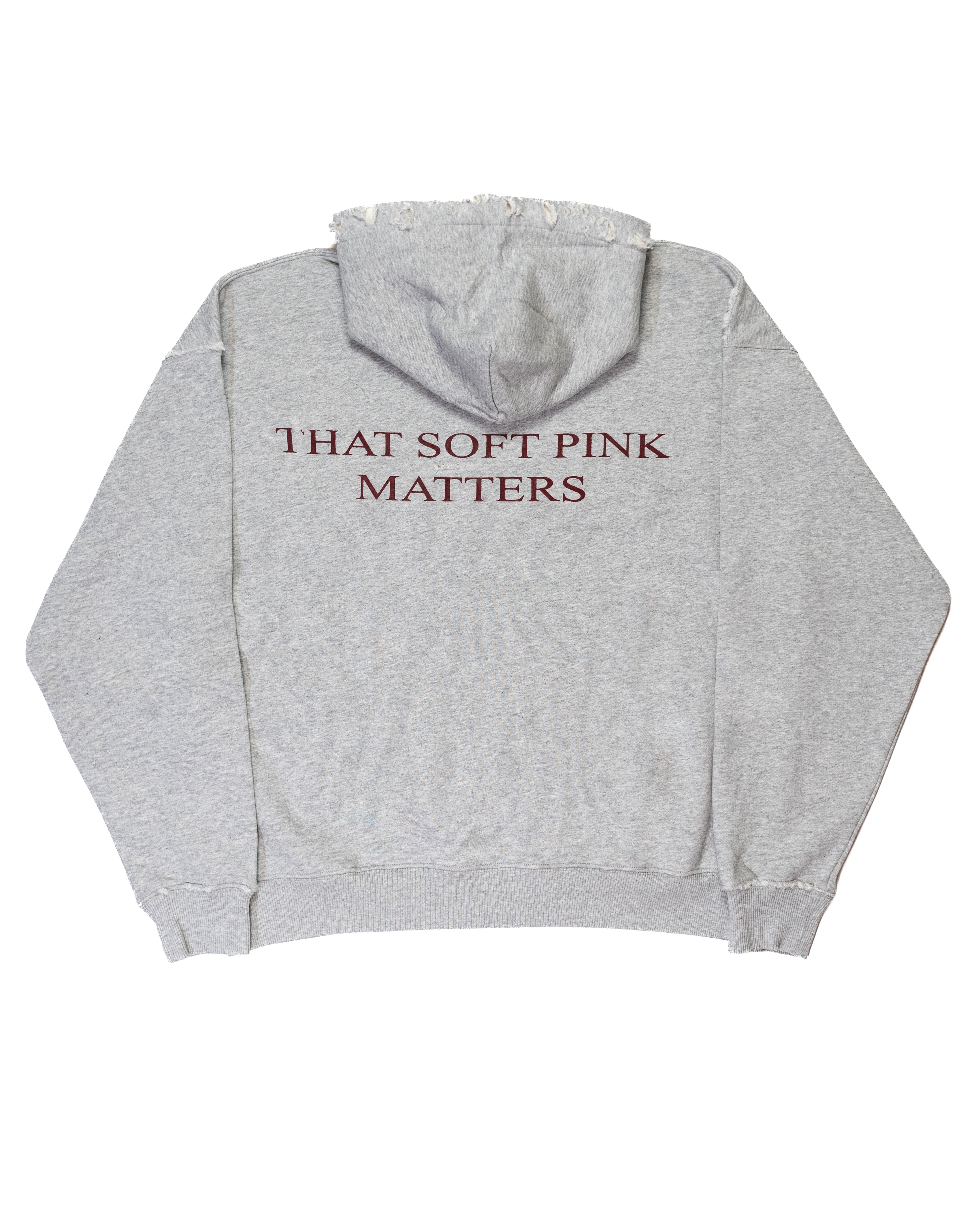 DISTRESSED THAT SOFT PINK MATTERS HOODIE