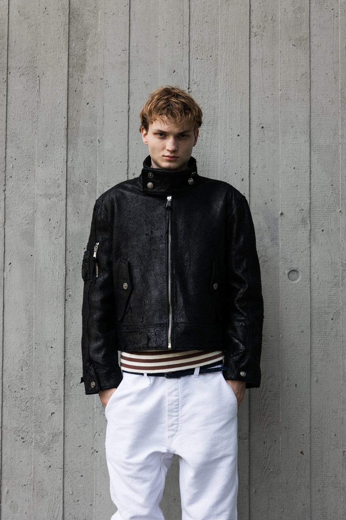 Flight Leather Jacket Vintage Black