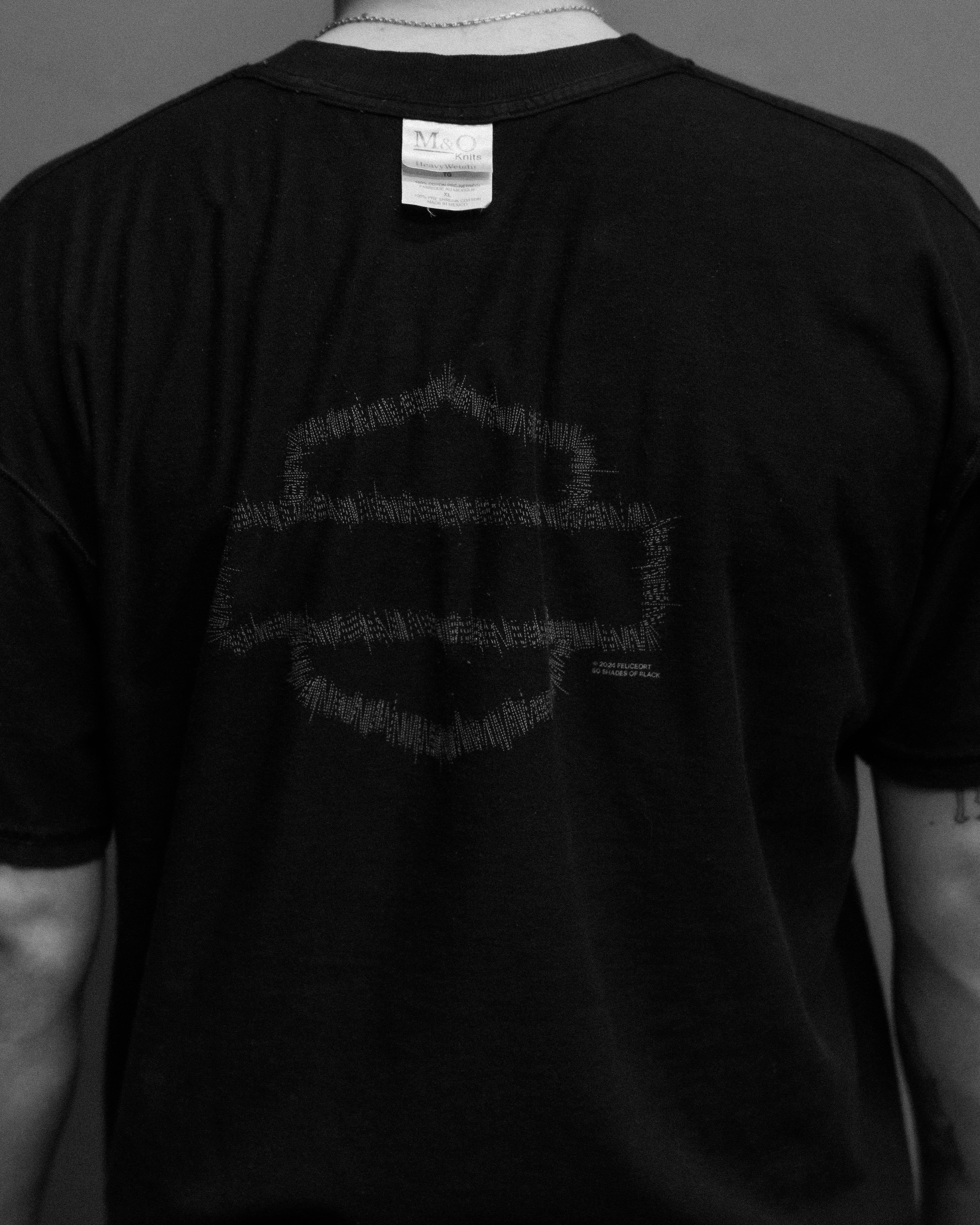50 SHADES OF BLACK BACKPRINT