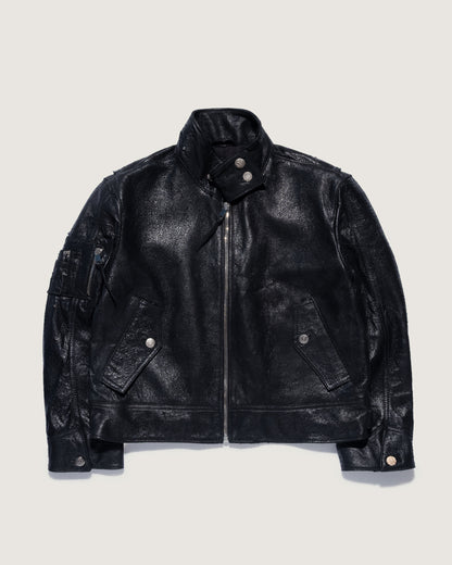 Flight Leather Jacket Vintage Black
