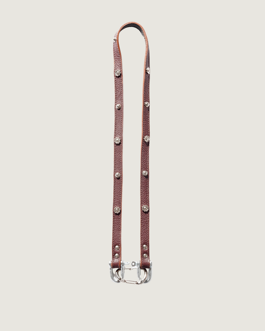 STUDDED LENYARD - BURGUNDY