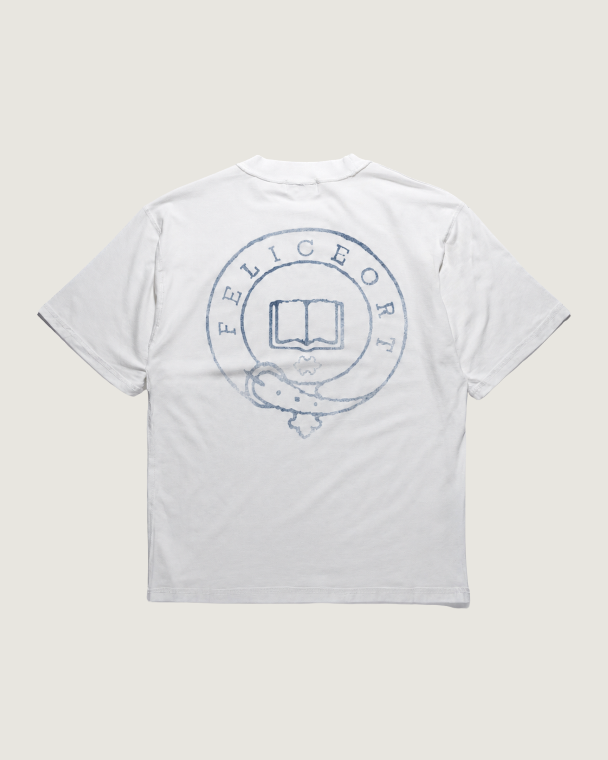 Paperthin Vintage Stamp Shirt – Blau Stempel, Rückseite